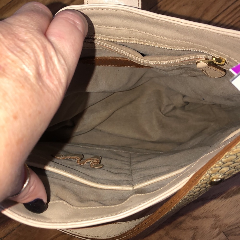 BRAHMIN CROC ITALIAN LEATHER SHOULDER PURSE - Picture 6 of 8